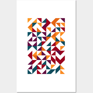 Creative Geometric Colourful Triangle Pattern #36 Posters and Art